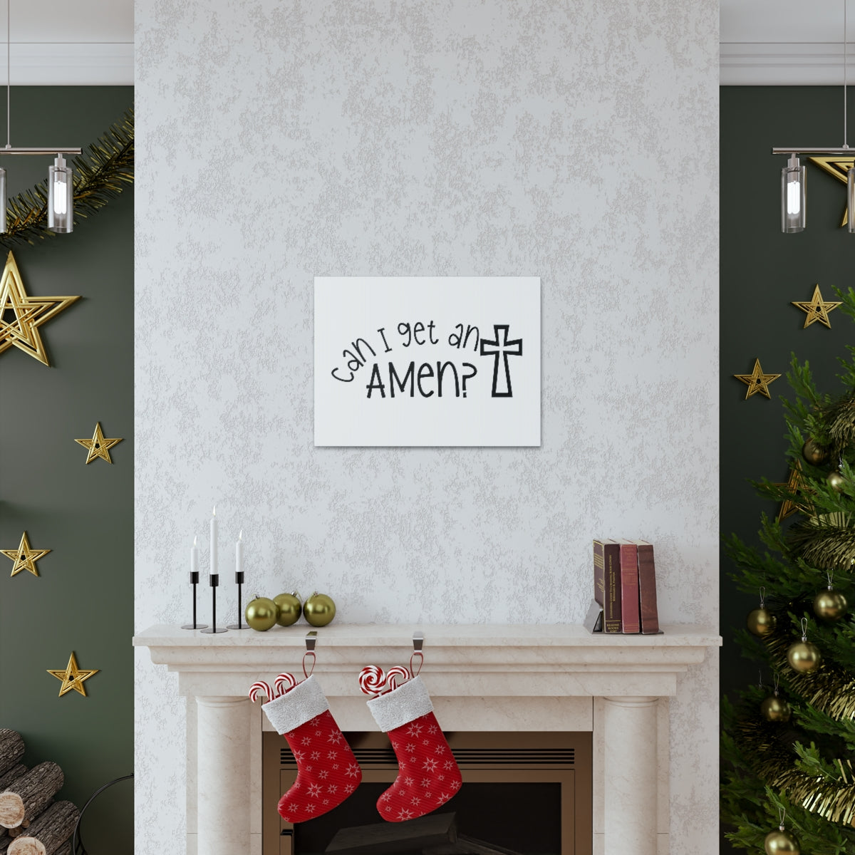 Scripture Walls Can I get An Amen Romans 9:5 Christian Wall Art Print Ready to Hang Unframed-Express Your Love Gifts