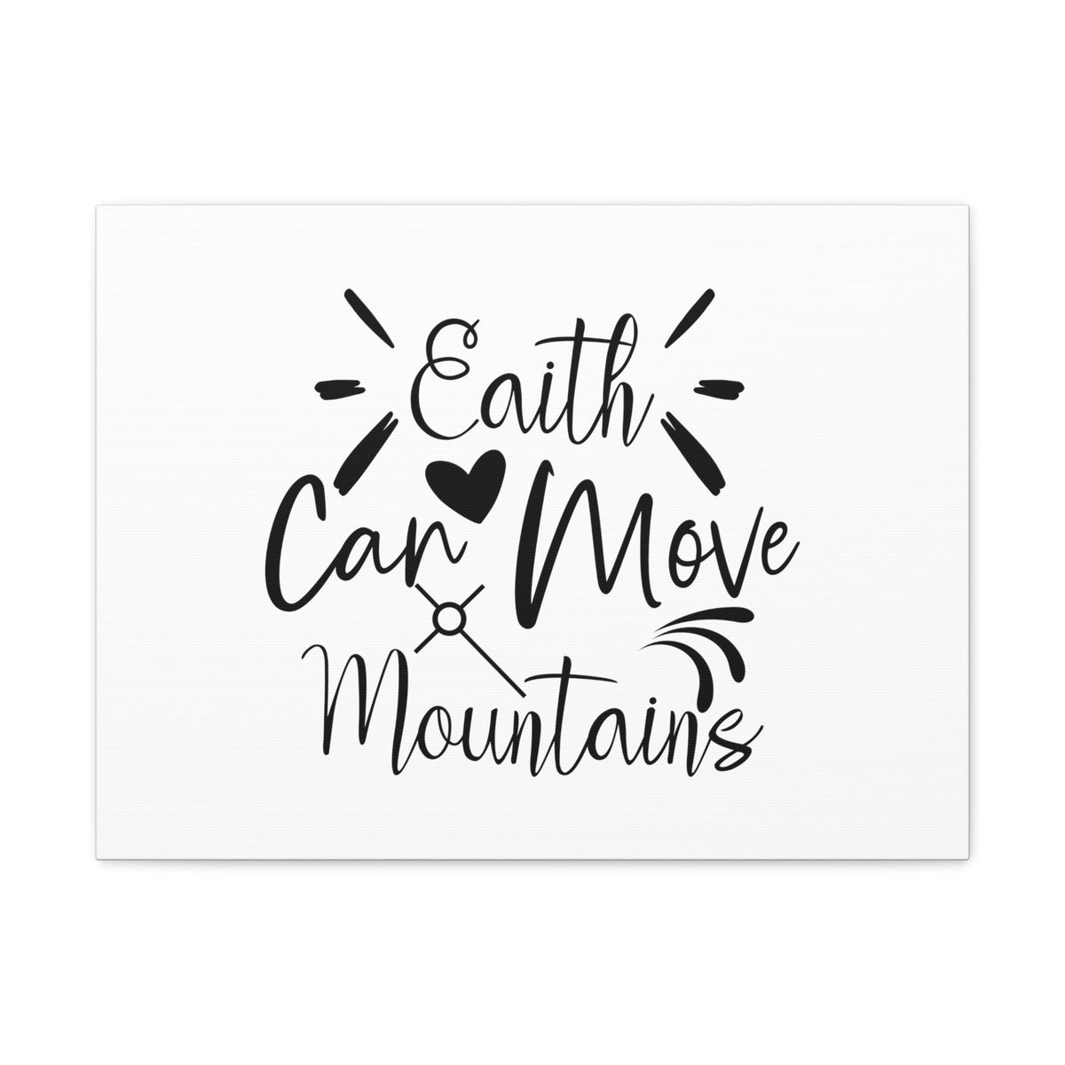 Scripture Walls Can Move Matthew 17:20 Heart Christian Wall Art Bible Verse Print Ready to Hang Unframed-Express Your Love Gifts