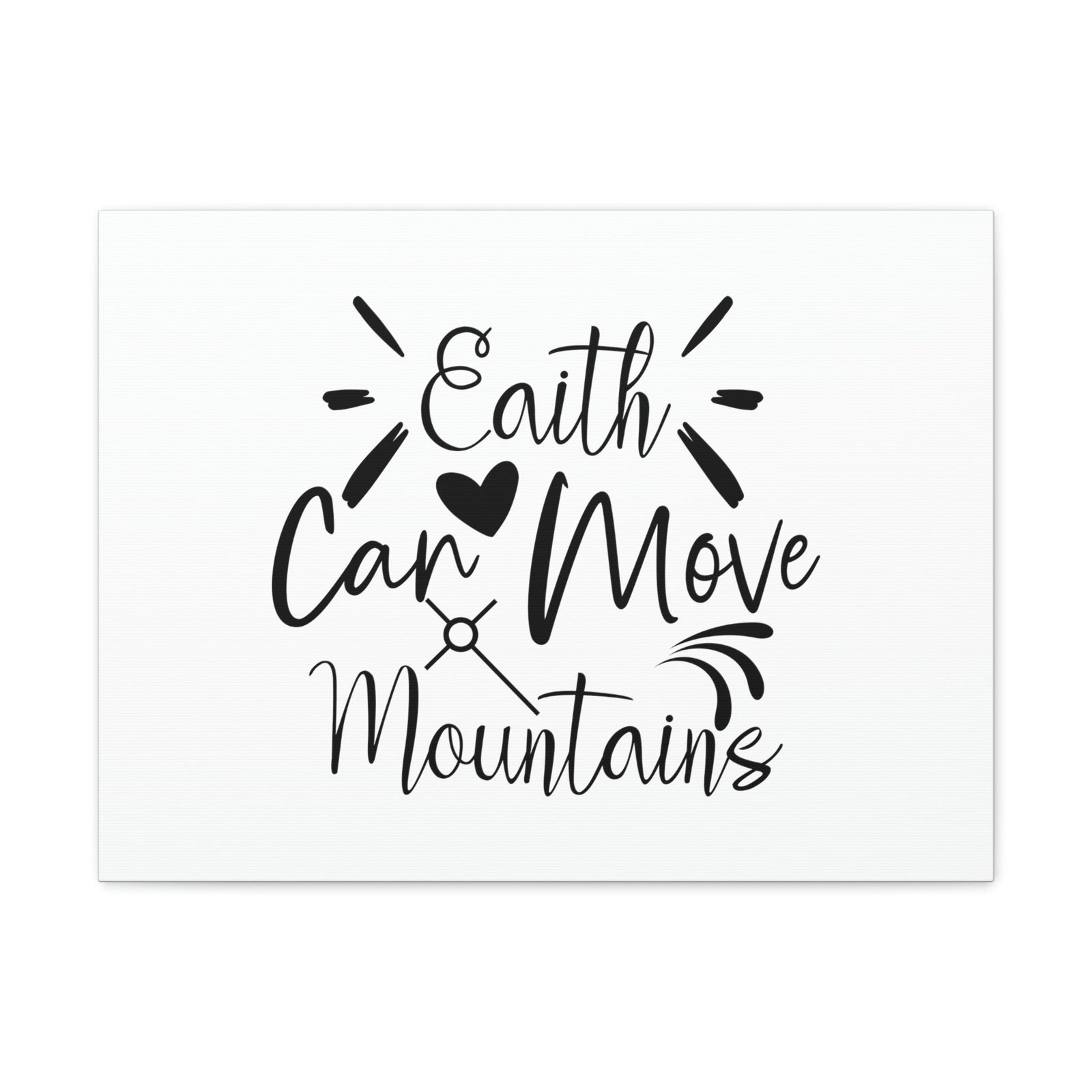 Scripture Walls Can Move Matthew 17:20 Heart Christian Wall Art Bible Verse Print Ready to Hang Unframed-Express Your Love Gifts