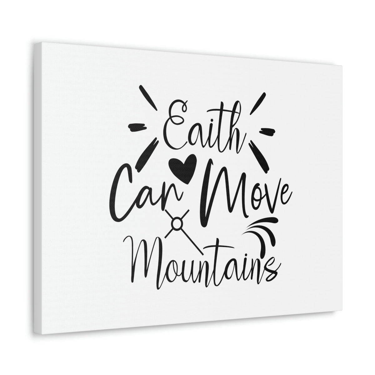 Scripture Walls Can Move Matthew 17:20 Heart Christian Wall Art Bible Verse Print Ready to Hang Unframed-Express Your Love Gifts