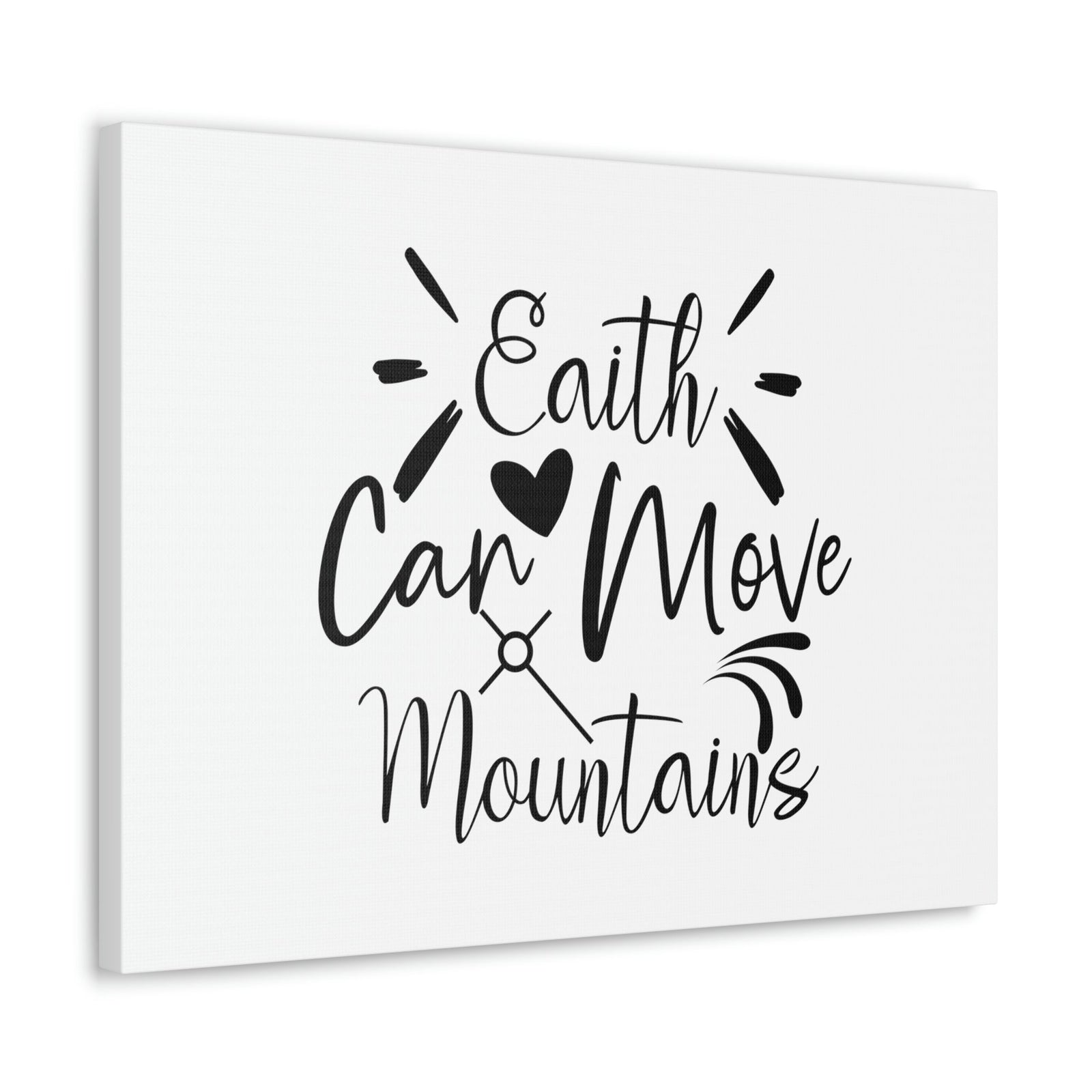 Scripture Walls Can Move Matthew 17:20 Heart Christian Wall Art Bible Verse Print Ready to Hang Unframed-Express Your Love Gifts