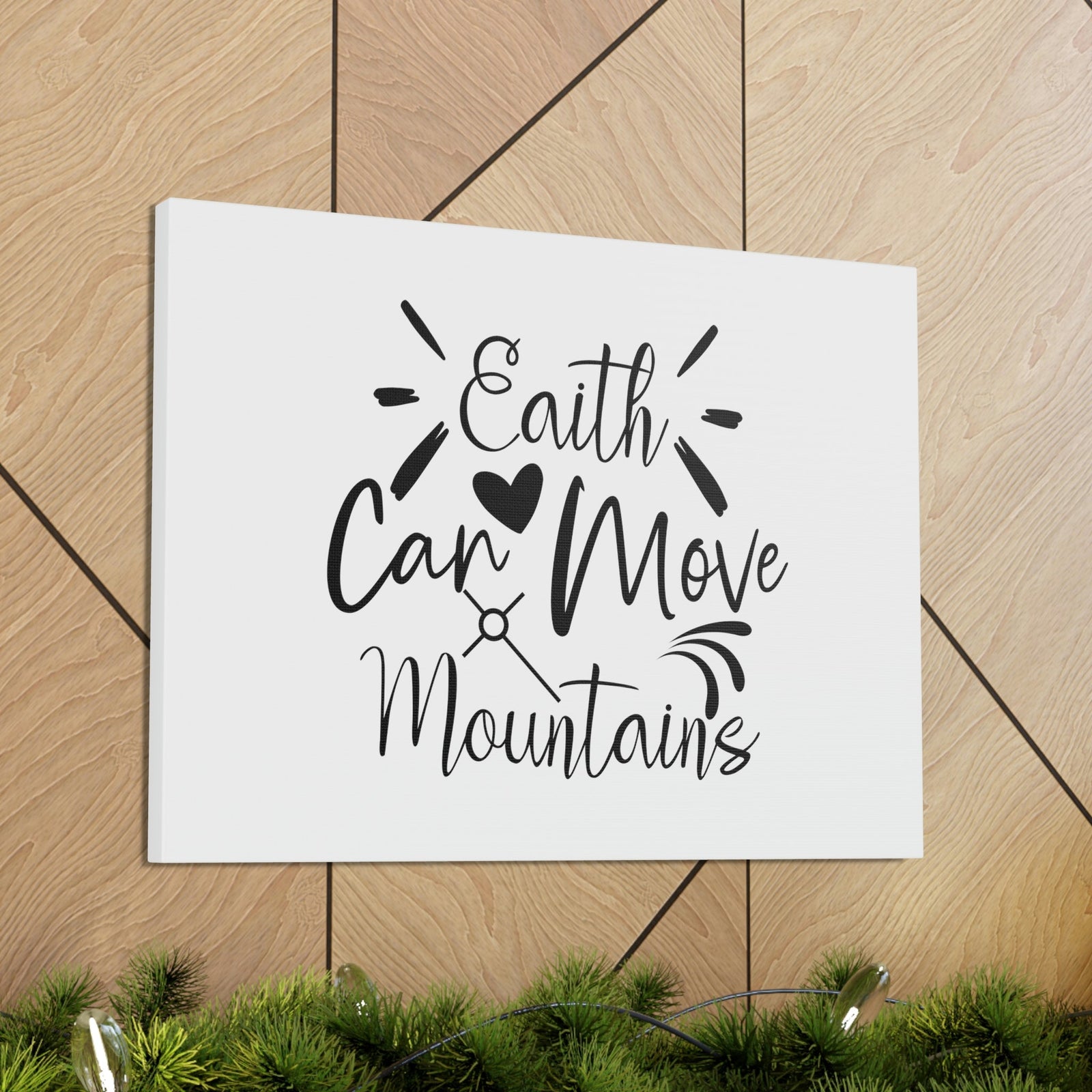 Scripture Walls Can Move Matthew 17:20 Heart Christian Wall Art Bible Verse Print Ready to Hang Unframed-Express Your Love Gifts