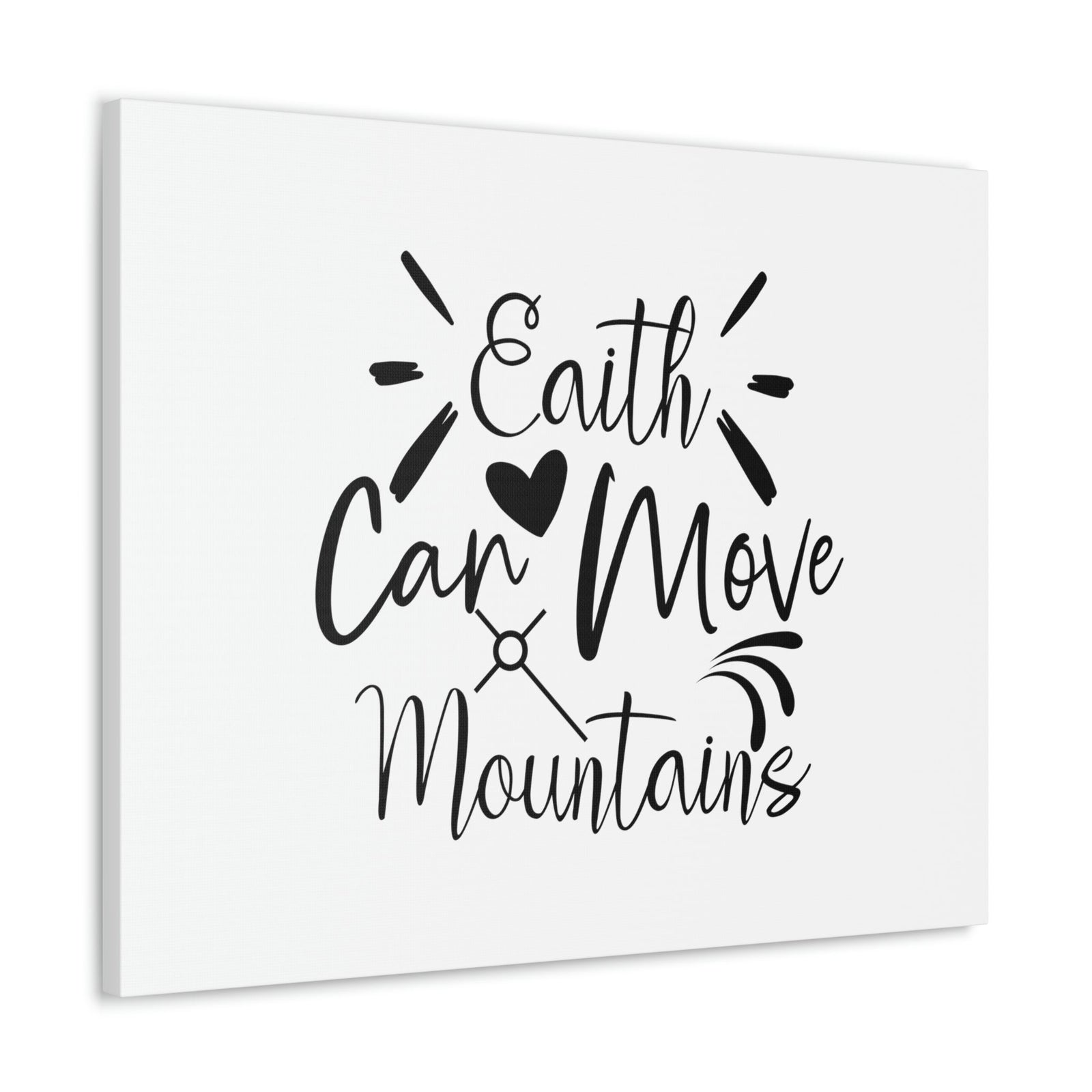 Scripture Walls Can Move Matthew 17:20 Heart Christian Wall Art Bible Verse Print Ready to Hang Unframed-Express Your Love Gifts