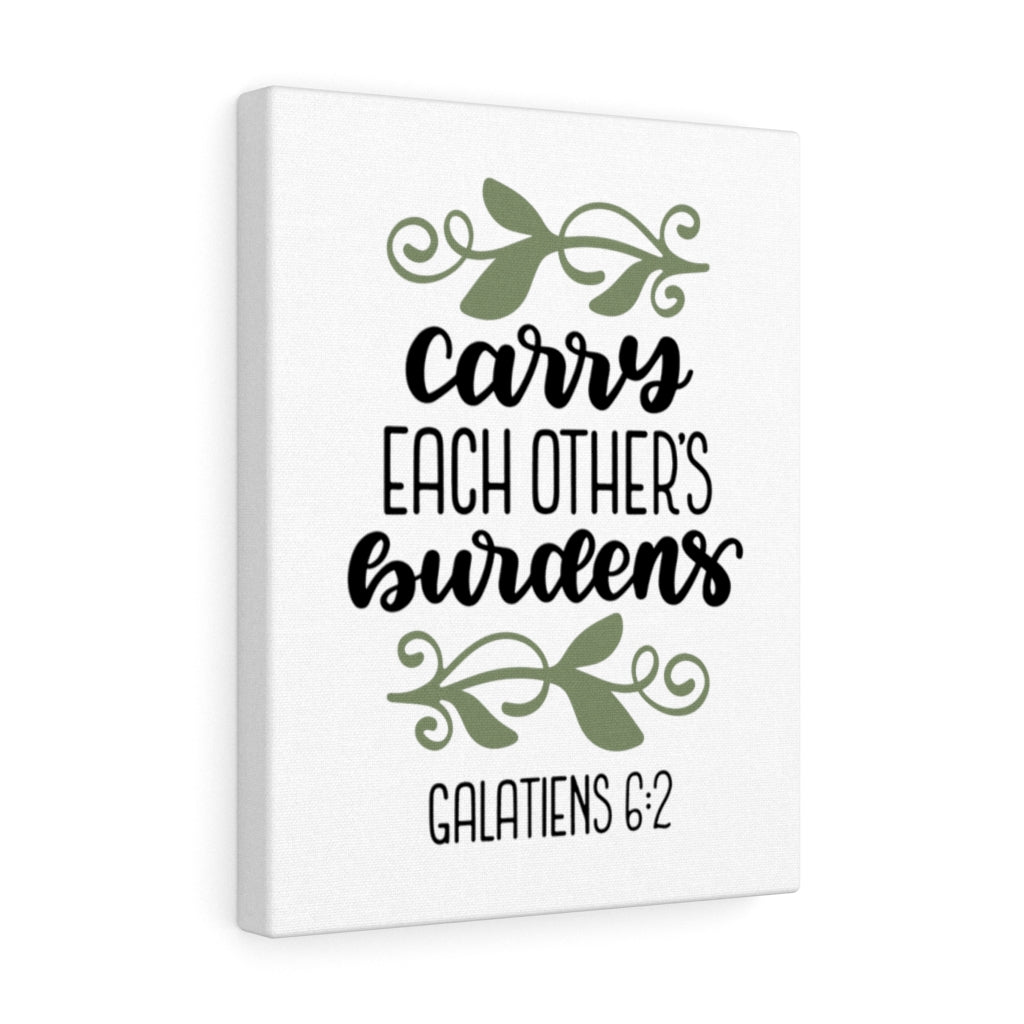 Scripture Walls Carry Each Other's Burdens Galatiens 6:2 Bible Verse Canvas Christian Wall Art Ready to Hang Unframed-Express Your Love Gifts
