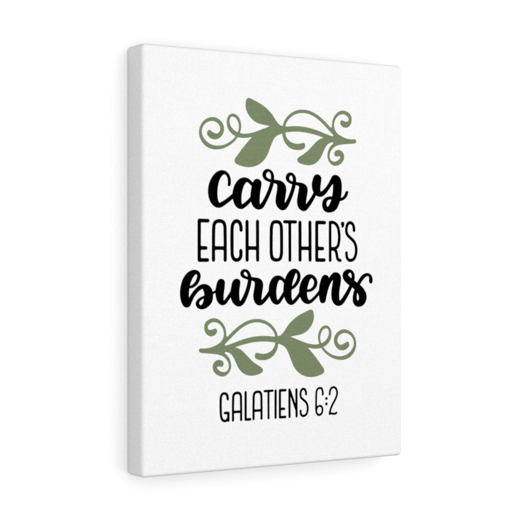 Scripture Walls Carry Each Other's Burdens Galatiens 6:2 Bible Verse Canvas Christian Wall Art Ready to Hang Unframed-Express Your Love Gifts