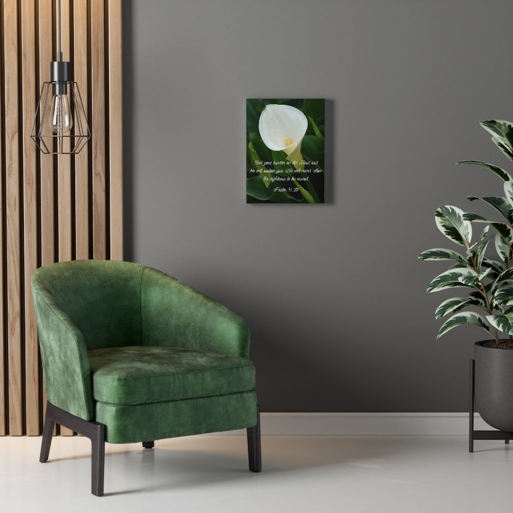 Scripture Walls Cast Your Burden Psalm 55:22 Bible Verse Canvas Christian Wall Art Ready to Hang Unframed-Express Your Love Gifts