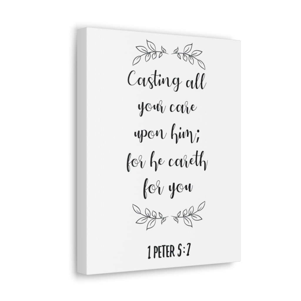 Scripture Walls Casting All Your CAre 1 Peter 5:7 Christian Wall Art Bible Verse Print Ready To Hang Unframed-Express Your Love Gifts