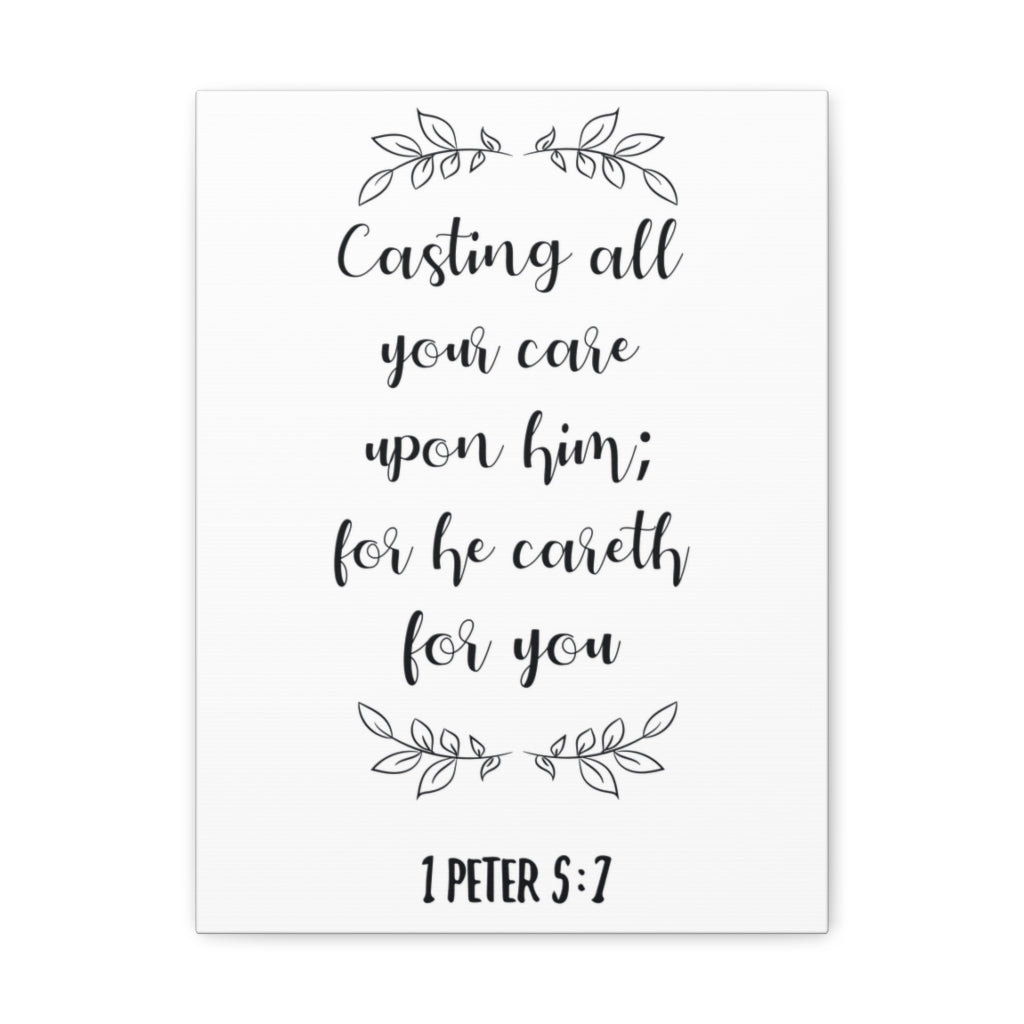 Scripture Walls Casting All Your CAre 1 Peter 5:7 Christian Wall Art Bible Verse Print Ready To Hang Unframed-Express Your Love Gifts