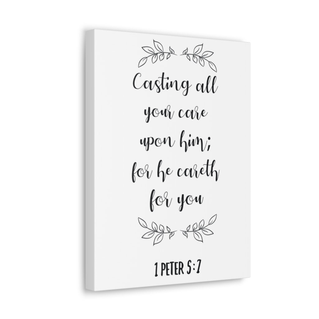 Scripture Walls Casting All Your CAre 1 Peter 5:7 Christian Wall Art Bible Verse Print Ready To Hang Unframed-Express Your Love Gifts