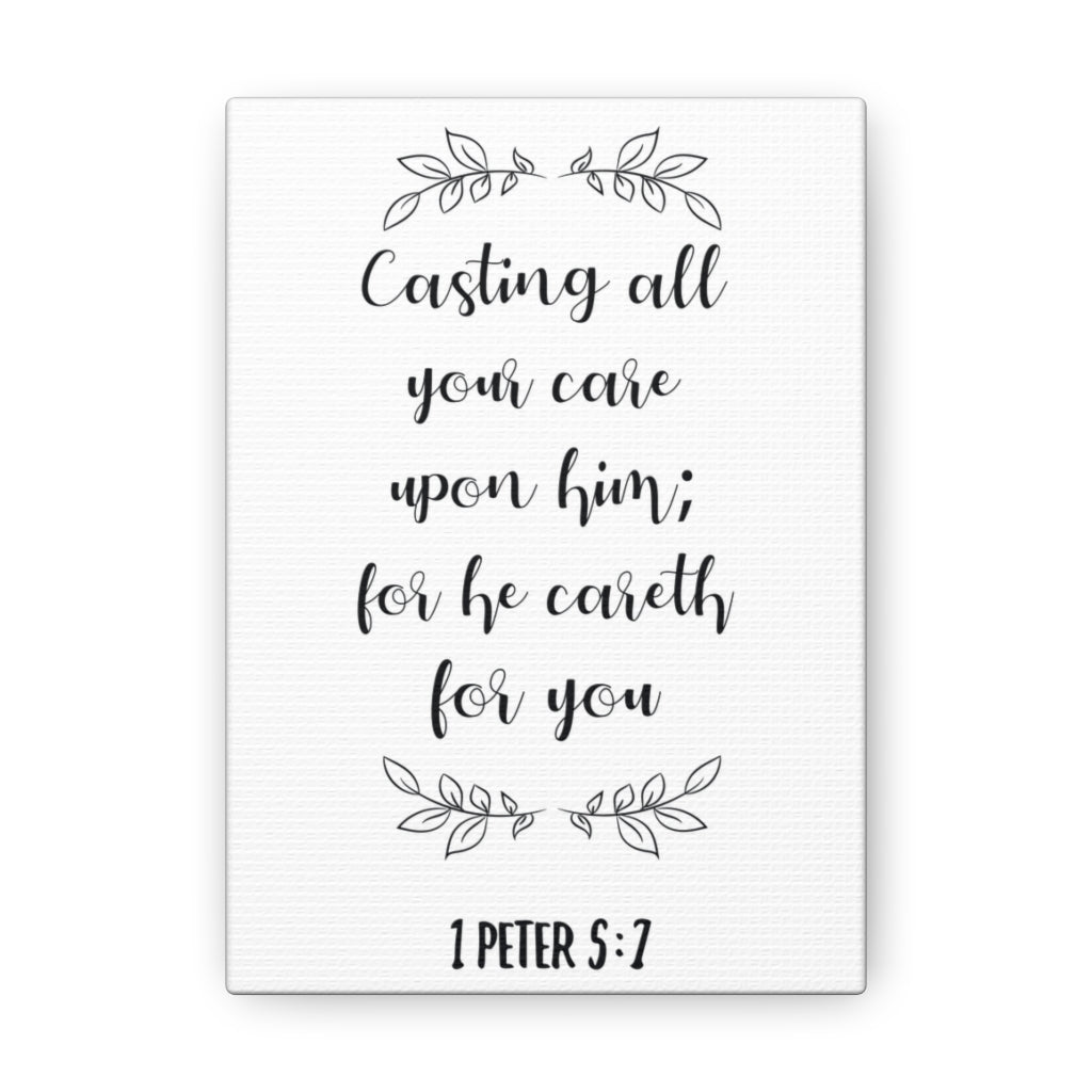 Scripture Walls Casting All Your CAre 1 Peter 5:7 Christian Wall Art Bible Verse Print Ready To Hang Unframed-Express Your Love Gifts