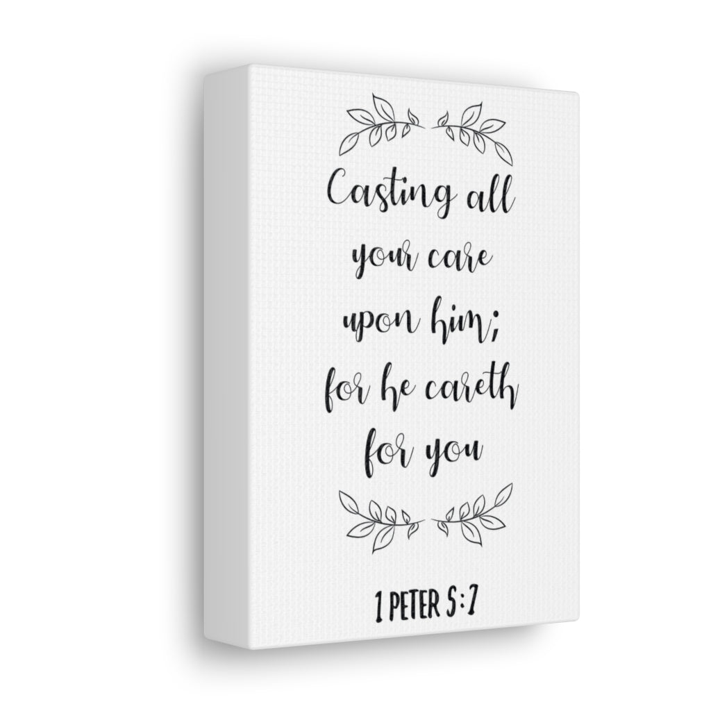 Scripture Walls Casting All Your CAre 1 Peter 5:7 Christian Wall Art Bible Verse Print Ready To Hang Unframed-Express Your Love Gifts