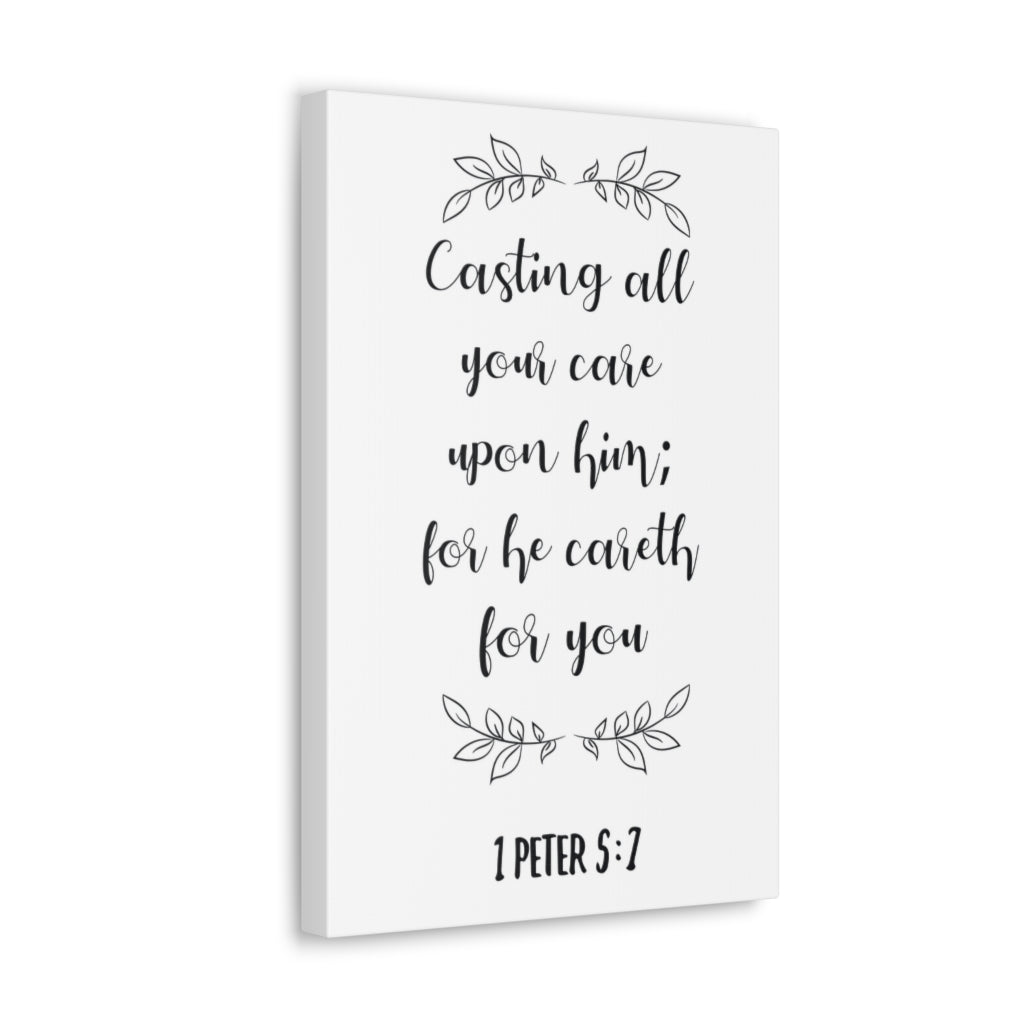 Scripture Walls Casting All Your CAre 1 Peter 5:7 Christian Wall Art Bible Verse Print Ready To Hang Unframed-Express Your Love Gifts