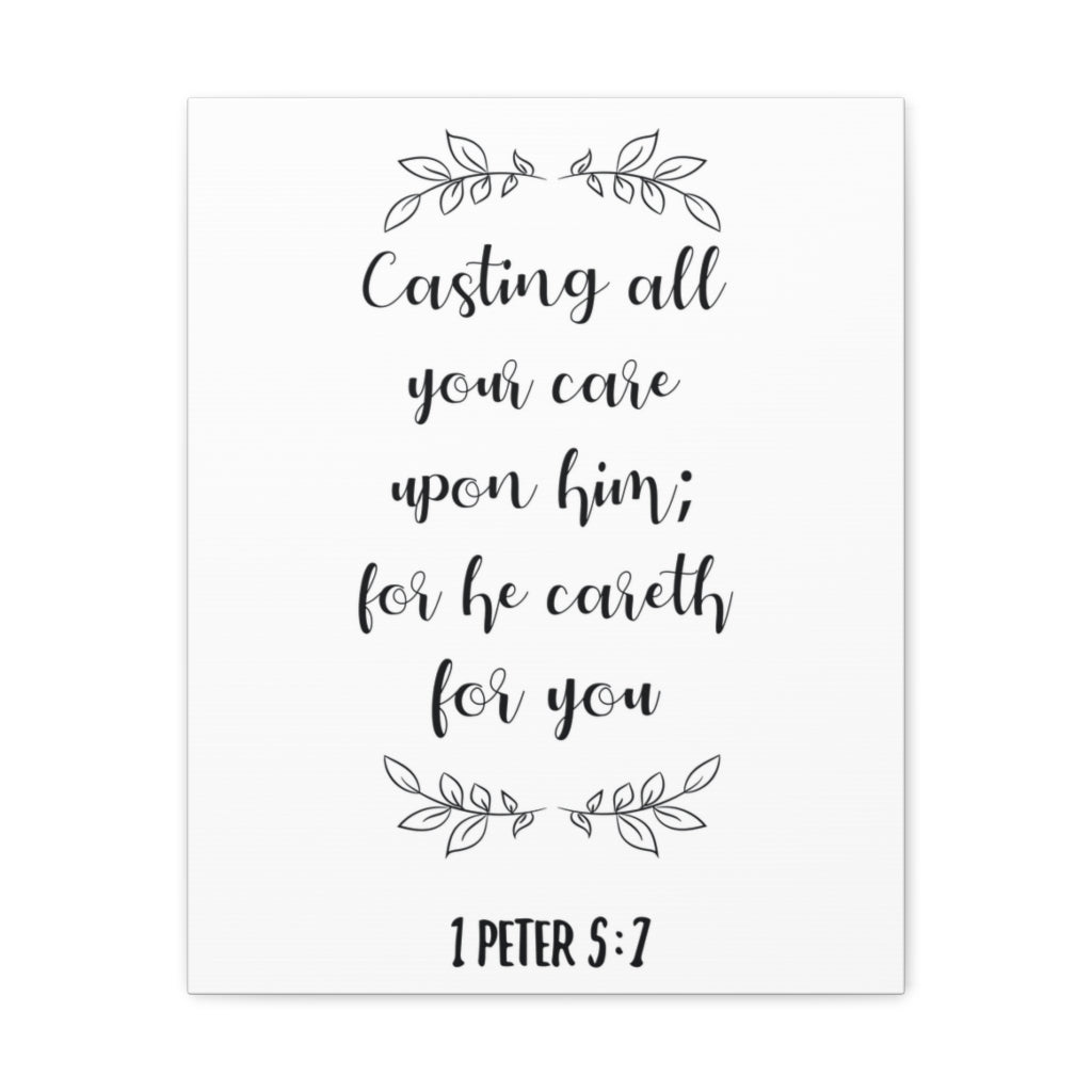Scripture Walls Casting All Your CAre 1 Peter 5:7 Christian Wall Art Bible Verse Print Ready To Hang Unframed-Express Your Love Gifts