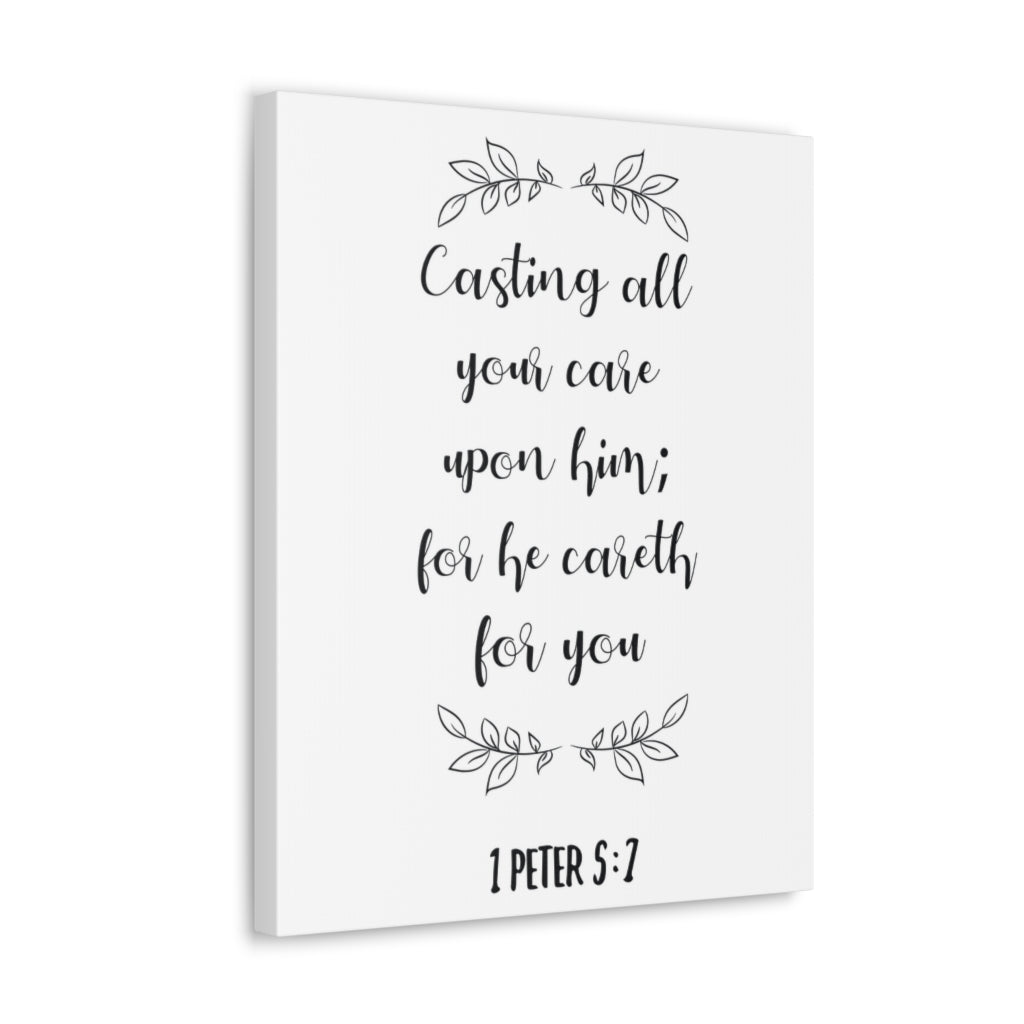 Scripture Walls Casting All Your CAre 1 Peter 5:7 Christian Wall Art Bible Verse Print Ready To Hang Unframed-Express Your Love Gifts