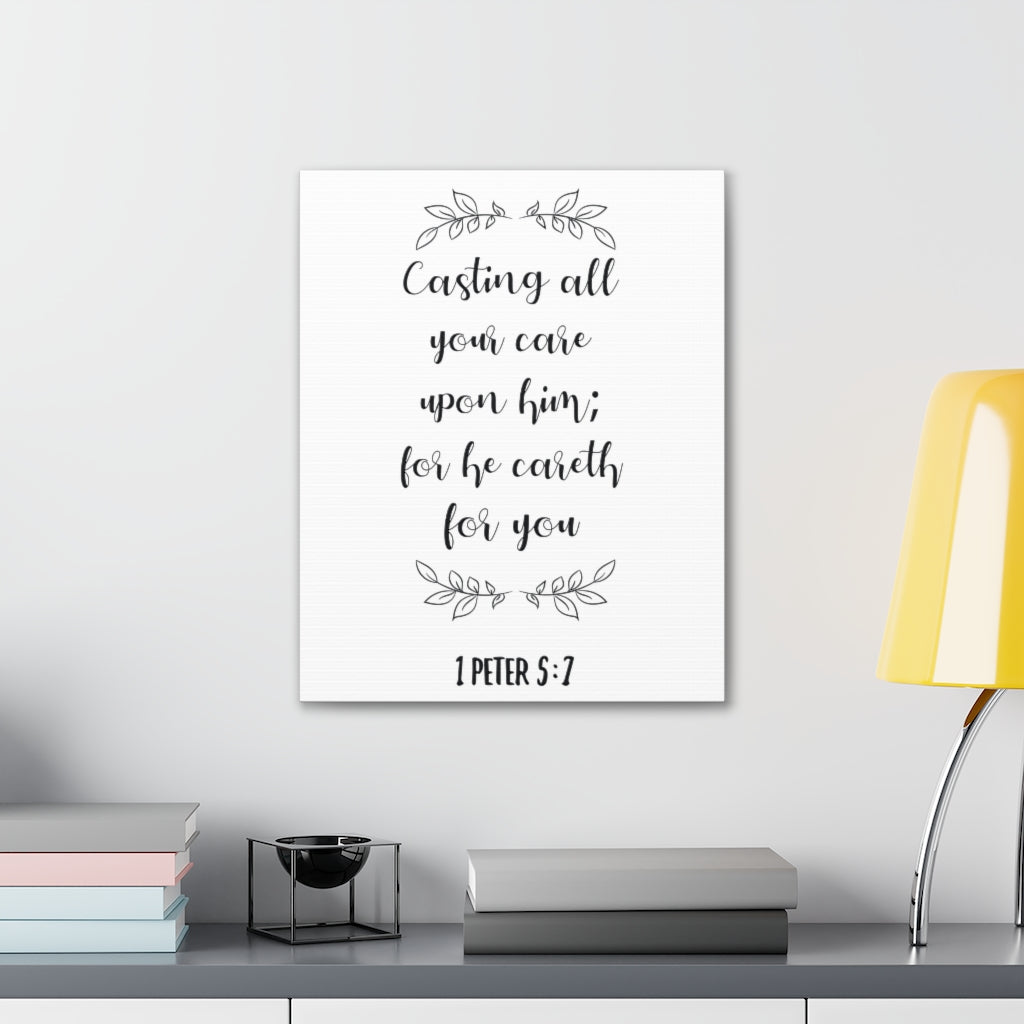 Scripture Walls Casting All Your CAre 1 Peter 5:7 Christian Wall Art Bible Verse Print Ready To Hang Unframed-Express Your Love Gifts