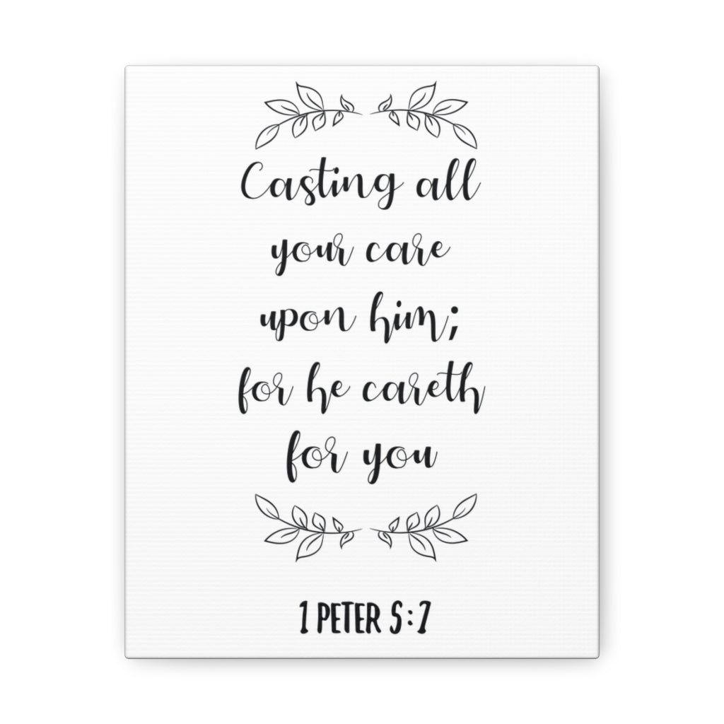 Scripture Walls Casting All Your CAre 1 Peter 5:7 Christian Wall Art Bible Verse Print Ready To Hang Unframed-Express Your Love Gifts