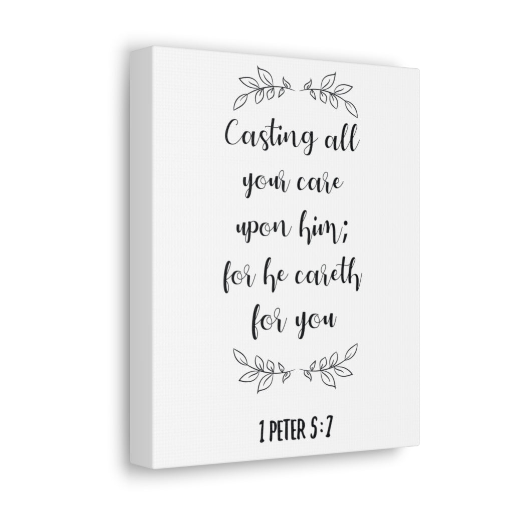 Scripture Walls Casting All Your CAre 1 Peter 5:7 Christian Wall Art Bible Verse Print Ready To Hang Unframed-Express Your Love Gifts
