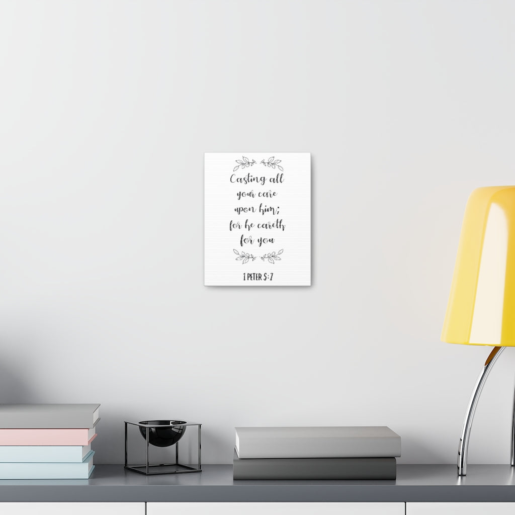 Scripture Walls Casting All Your CAre 1 Peter 5:7 Christian Wall Art Bible Verse Print Ready To Hang Unframed-Express Your Love Gifts