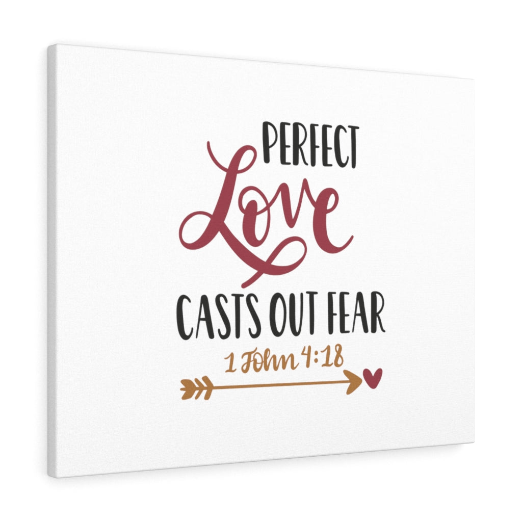 Scripture Walls Casts Out Fear 1 John 4:18 Bible Verse Canvas Christian Wall Art Ready to Hang Unframed-Express Your Love Gifts