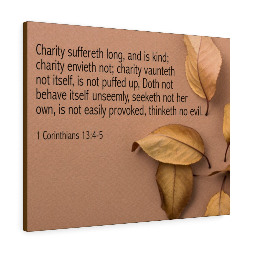 Scripture Walls Charity 1 Corinthians 13:4-5 Bible Verse Canvas Christian Wall Art Ready to Hang Unframed-Express Your Love Gifts