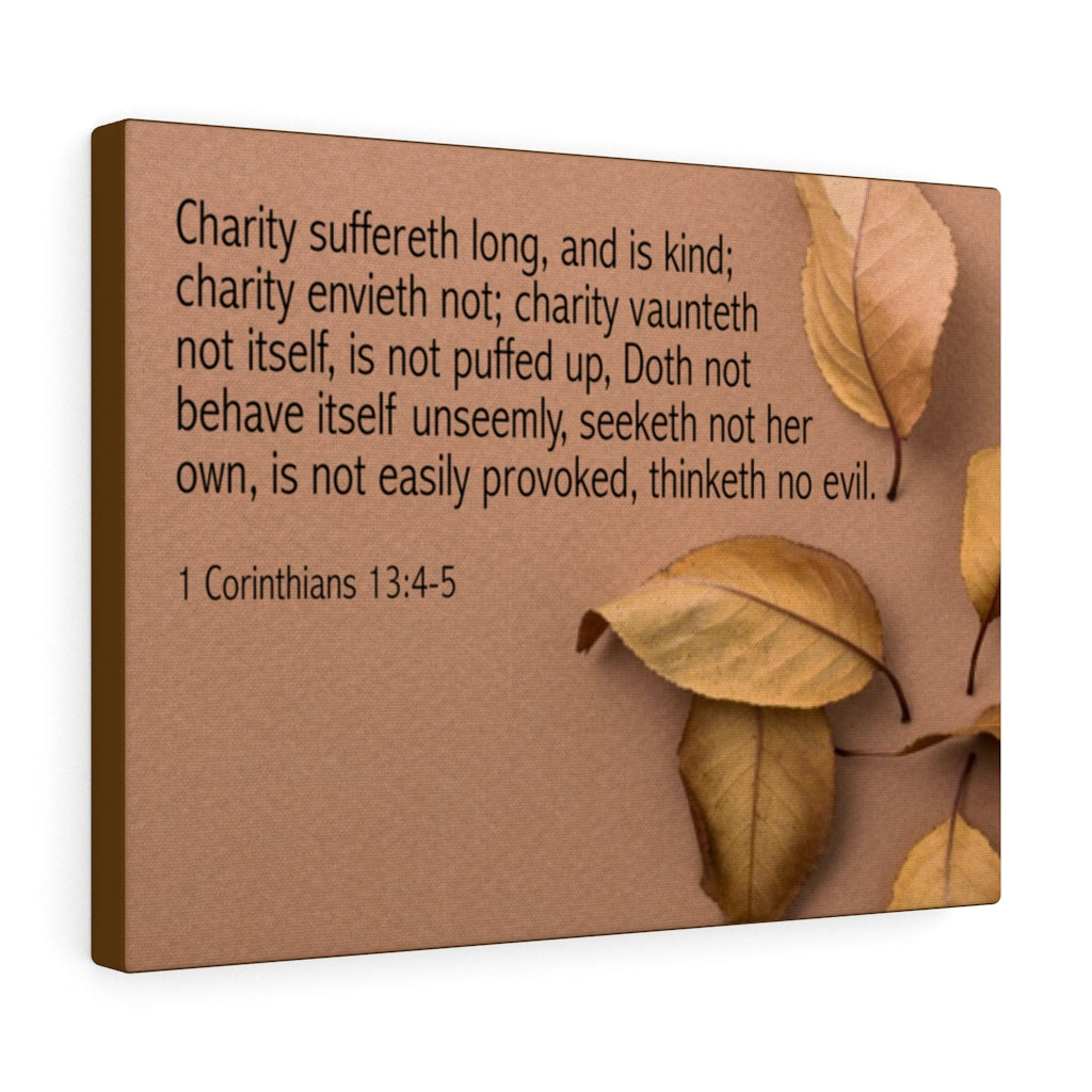 Scripture Walls Charity 1 Corinthians 13:4-5 Bible Verse Canvas Christian Wall Art Ready to Hang Unframed-Express Your Love Gifts