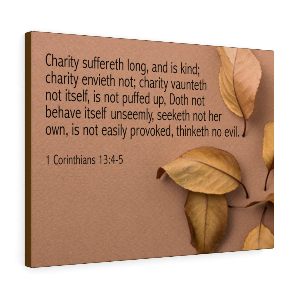 Scripture Walls Charity 1 Corinthians 13:4-5 Bible Verse Canvas Christian Wall Art Ready to Hang Unframed-Express Your Love Gifts