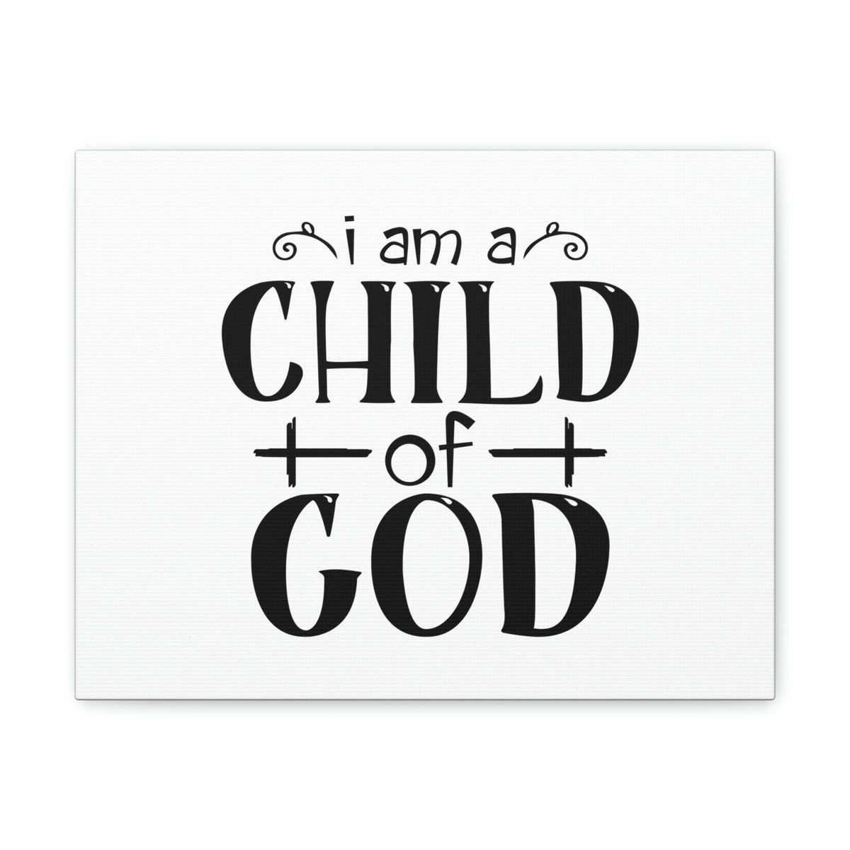 Scripture Walls Child Of God John 1:12 Cross White Christian Wall Art Bible Verse Print Ready to Hang Unframed-Express Your Love Gifts