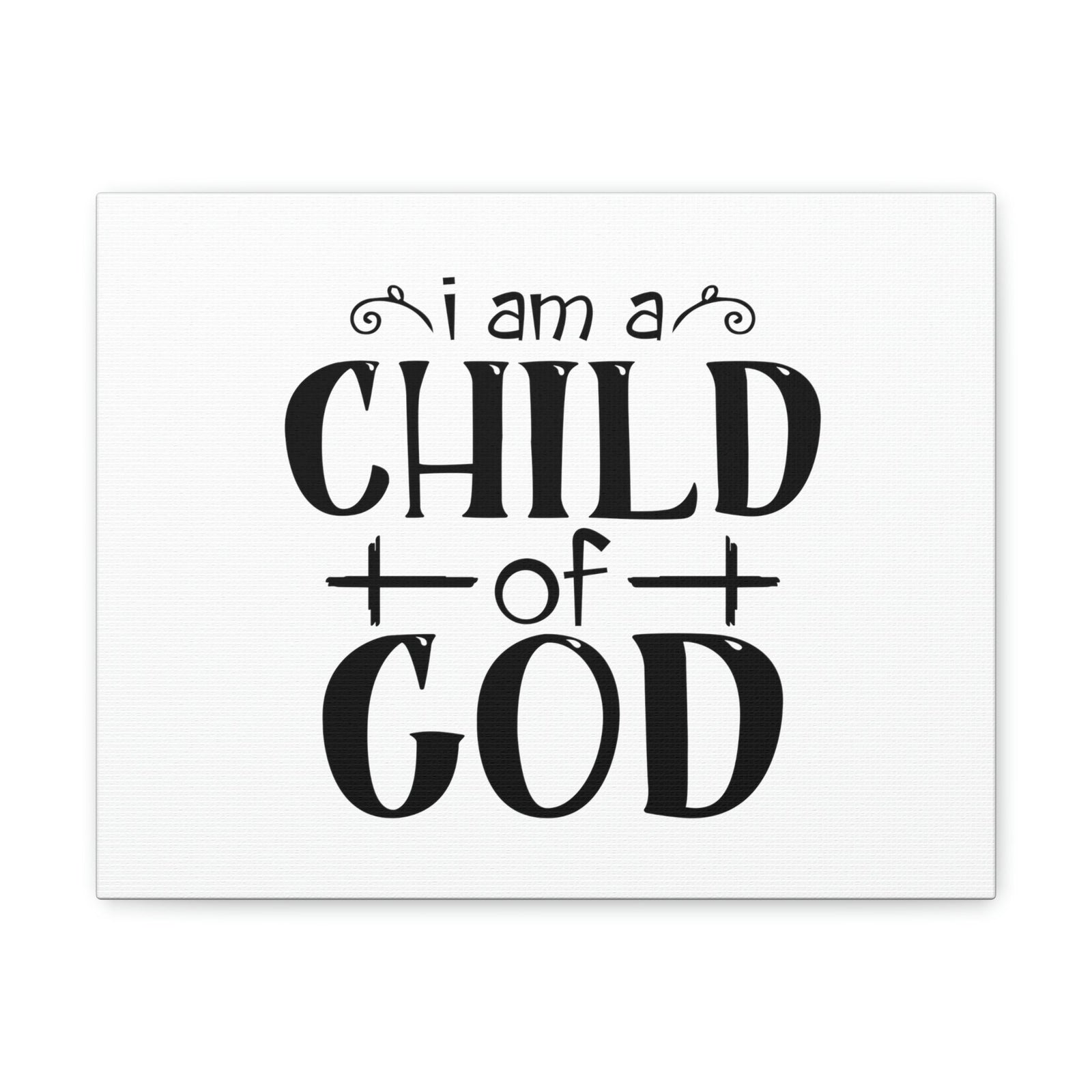 Scripture Walls Child Of God John 1:12 Cross White Christian Wall Art Bible Verse Print Ready to Hang Unframed-Express Your Love Gifts