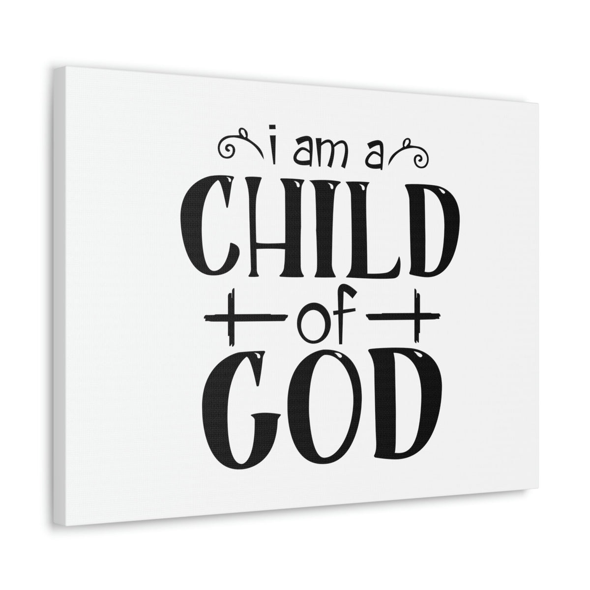 Scripture Walls Child Of God John 1:12 Cross White Christian Wall Art Bible Verse Print Ready to Hang Unframed-Express Your Love Gifts