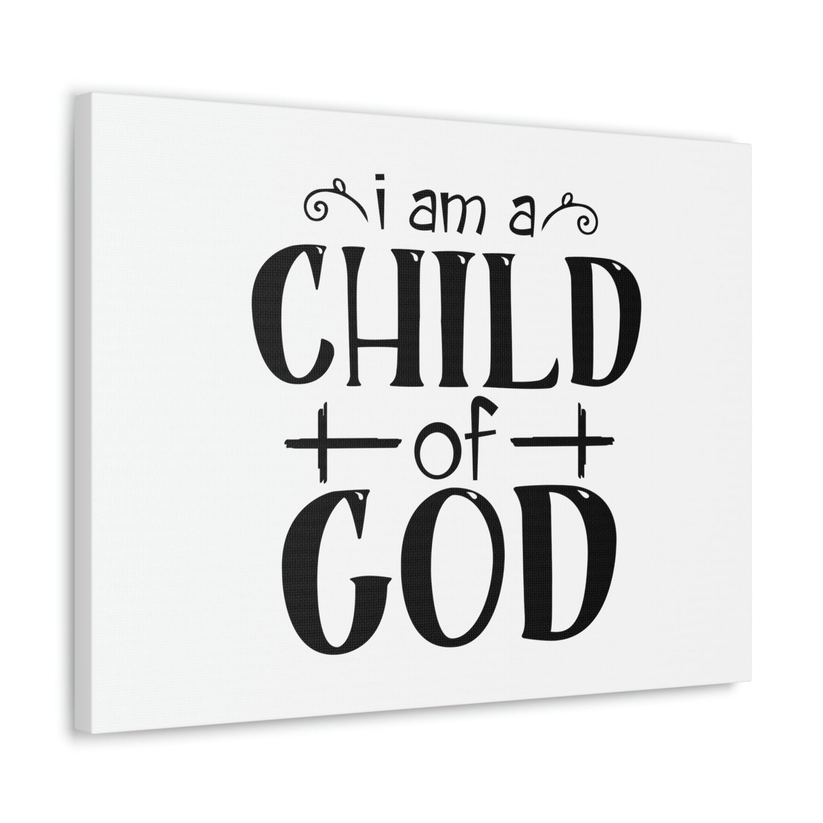 Scripture Walls Child Of God John 1:12 Cross White Christian Wall Art Bible Verse Print Ready to Hang Unframed-Express Your Love Gifts