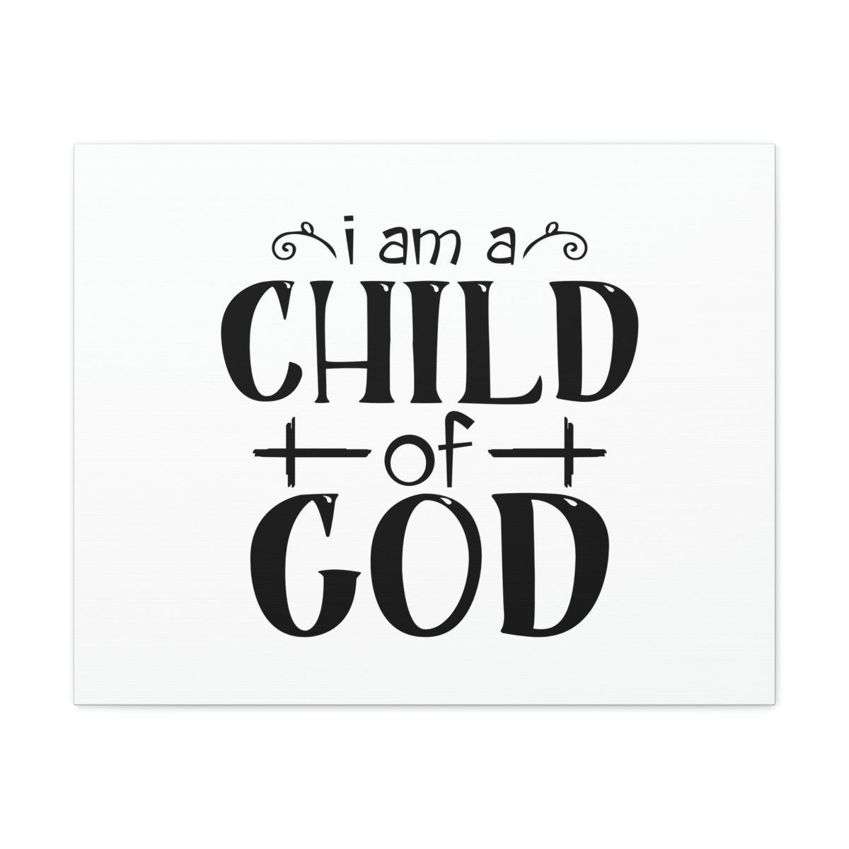 Scripture Walls Child Of God John 1:12 Cross White Christian Wall Art Bible Verse Print Ready to Hang Unframed-Express Your Love Gifts