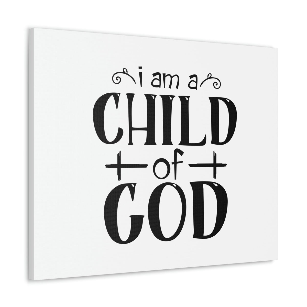 Scripture Walls Child Of God John 1:12 Cross White Christian Wall Art Bible Verse Print Ready to Hang Unframed-Express Your Love Gifts
