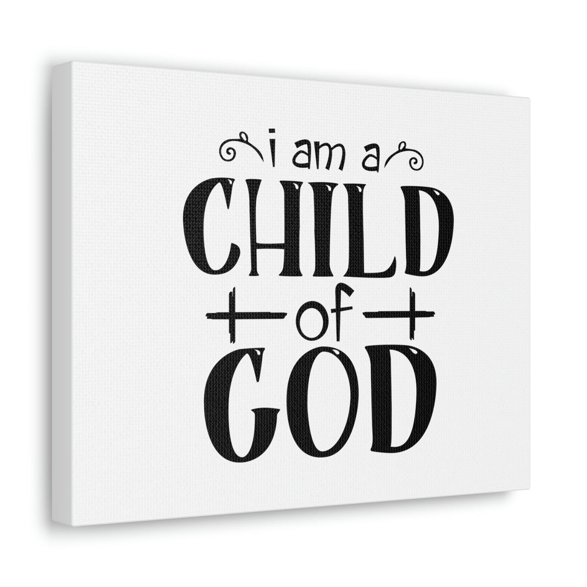 Scripture Walls Child Of God John 1:12 Cross White Christian Wall Art Bible Verse Print Ready to Hang Unframed-Express Your Love Gifts