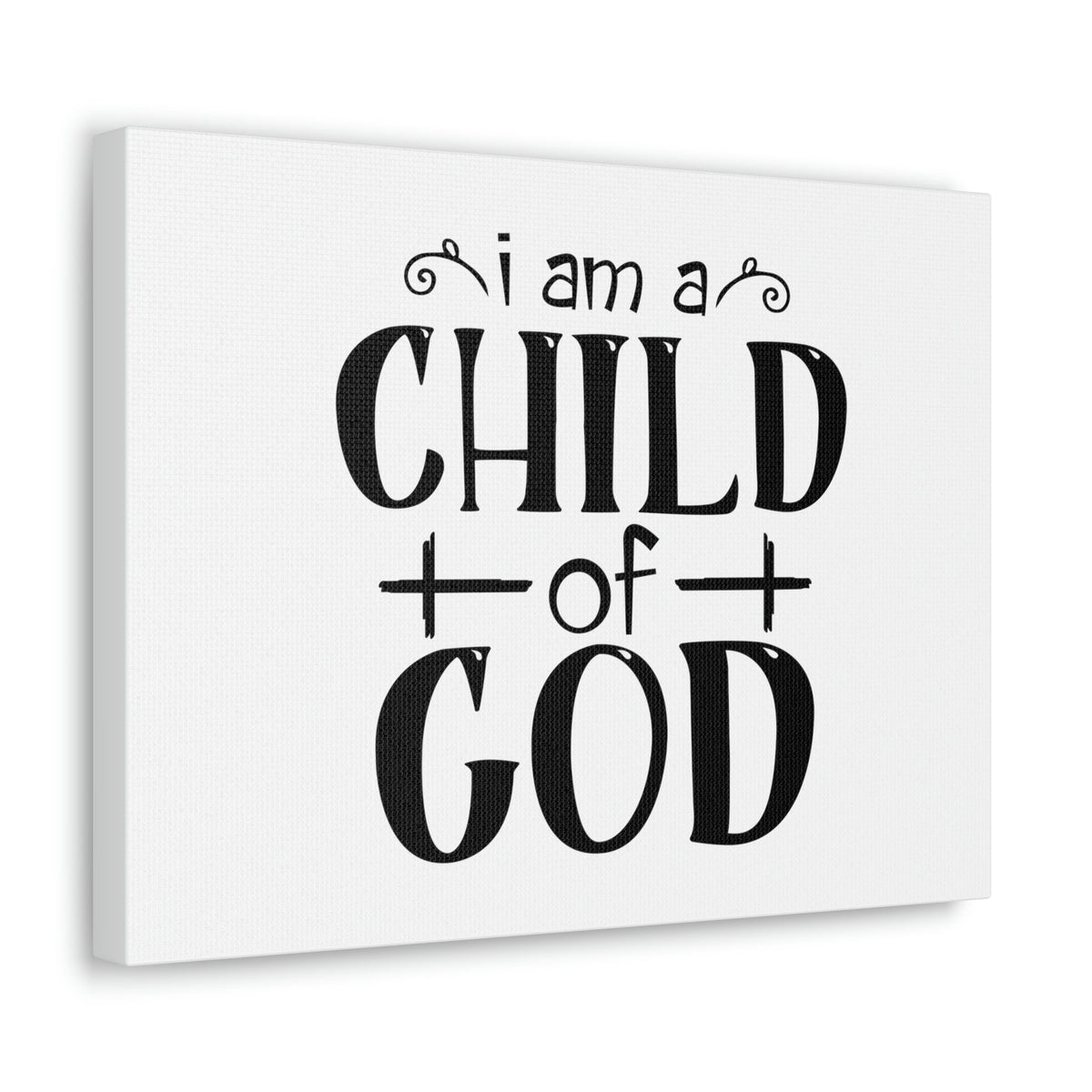 Scripture Walls Child Of God John 1:12 Cross White Christian Wall Art Bible Verse Print Ready to Hang Unframed-Express Your Love Gifts