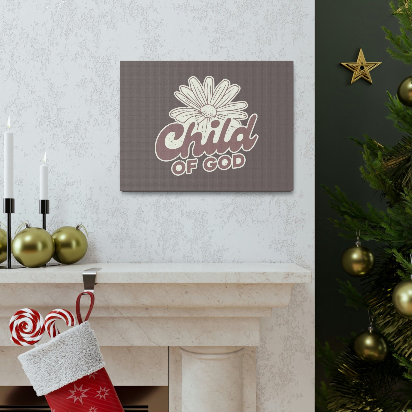 Scripture Walls Child of God John 1:12 White Flower Christian Wall Art Bible Verse Print Ready to Hang Unframed-Express Your Love Gifts