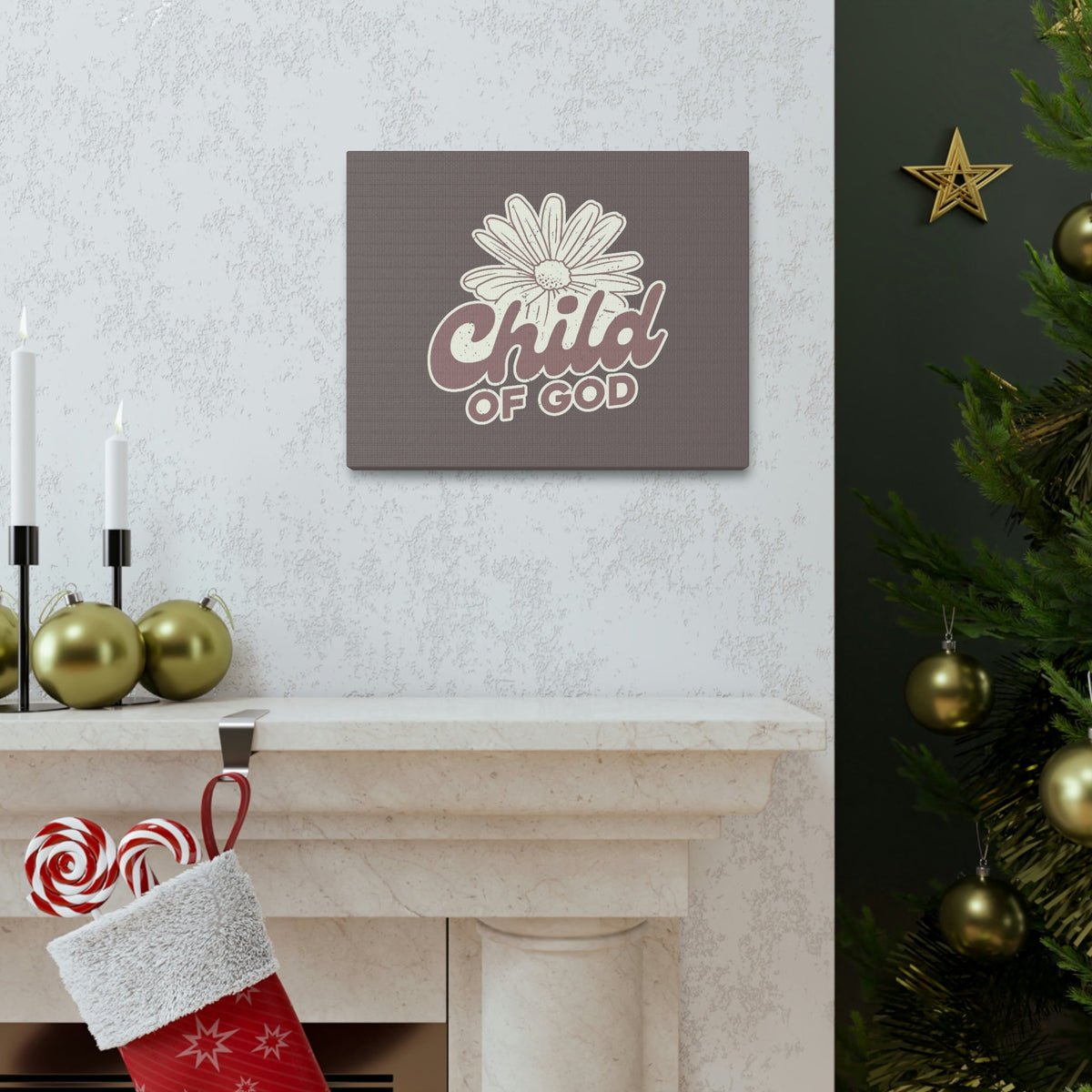 Scripture Walls Child of God John 1:12 White Flower Christian Wall Art Bible Verse Print Ready to Hang Unframed-Express Your Love Gifts