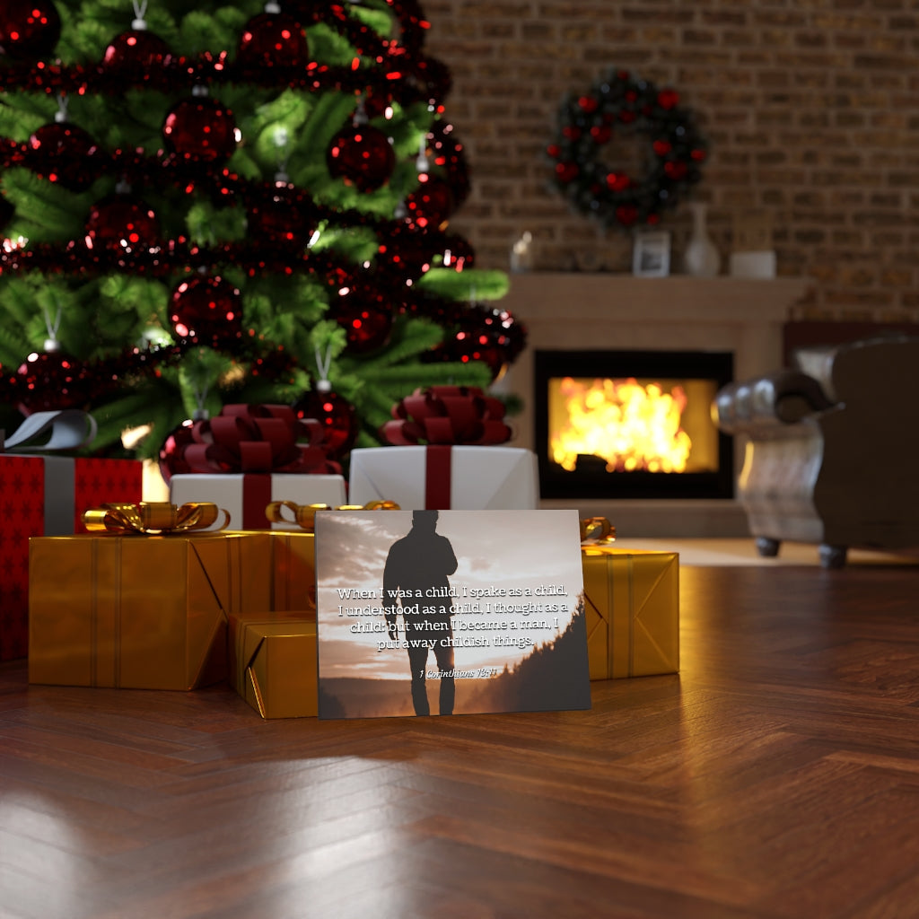 Scripture Walls Childish Things 1 Corinthians 13:11 Bible Verse Canvas Christian Wall Art Ready to Hang Unframed-Express Your Love Gifts