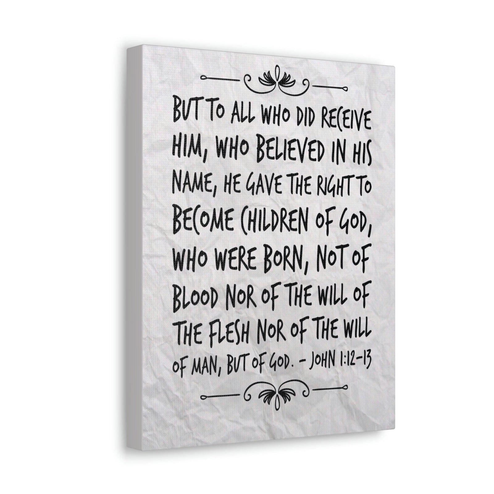 Scripture Walls Children Of God John 1:12 Bible Verse Canvas Christian Wall Art Bible Verse Print Ready To Hang Unframed-Express Your Love Gifts