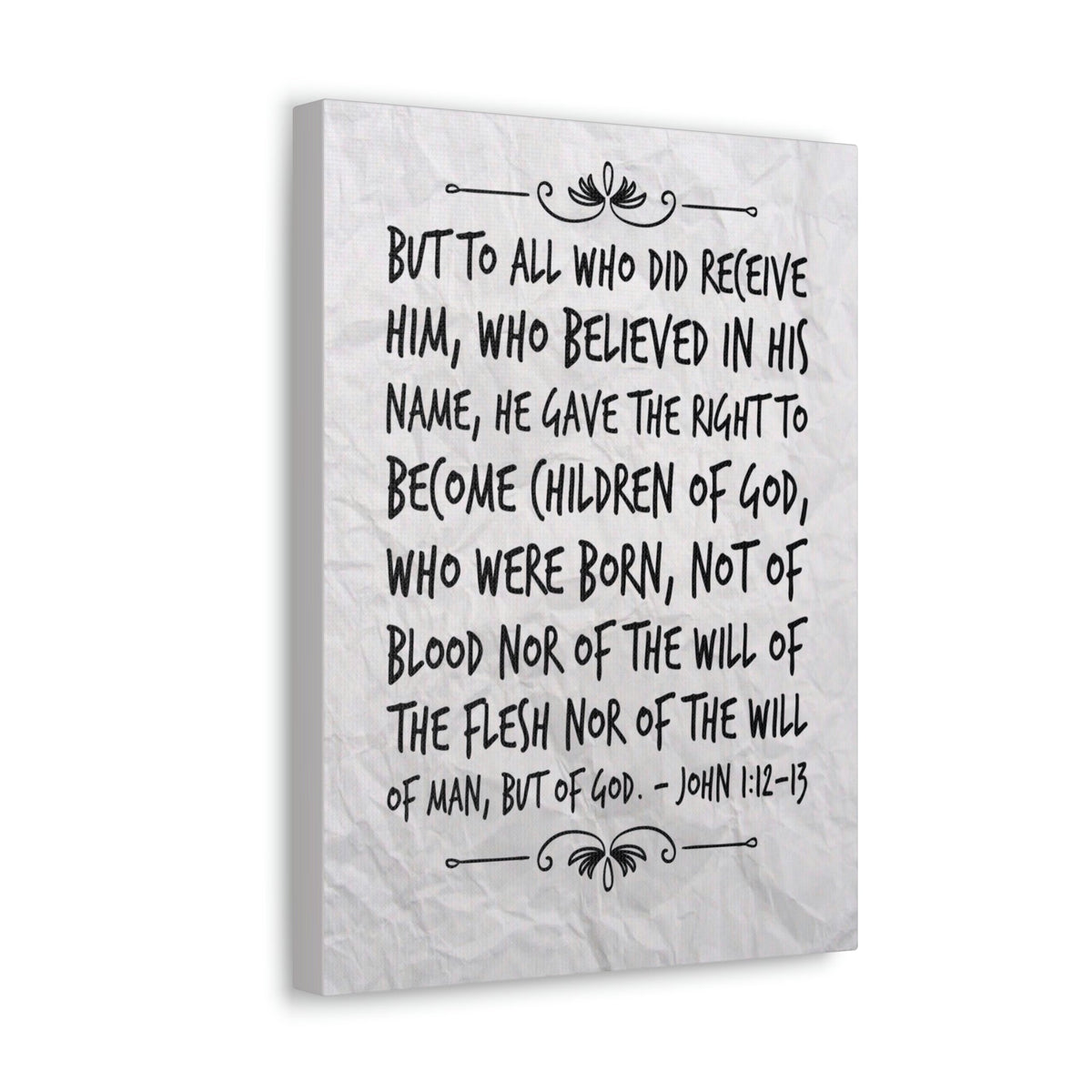 Scripture Walls Children Of God John 1:12 Bible Verse Canvas Christian Wall Art Bible Verse Print Ready To Hang Unframed-Express Your Love Gifts