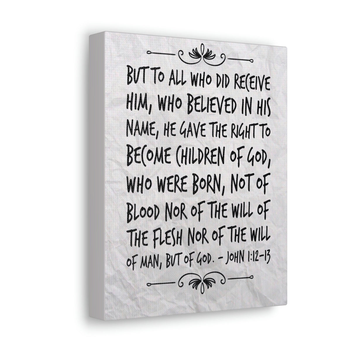 Scripture Walls Children Of God John 1:12 Bible Verse Canvas Christian Wall Art Bible Verse Print Ready To Hang Unframed-Express Your Love Gifts