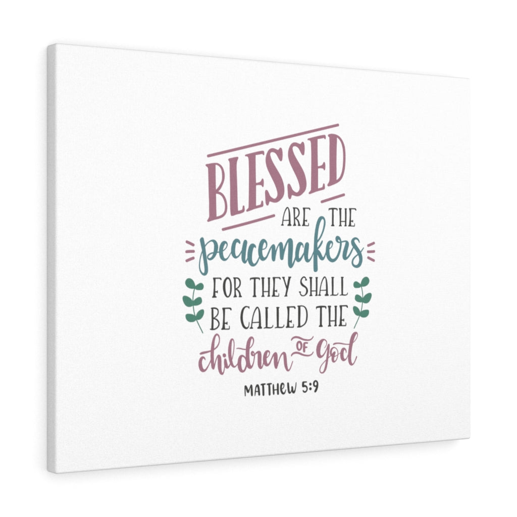 Scripture Walls Children Of God Matthew 5:9 Bible Verse Canvas Christian Wall Art Ready to Hang Unframed-Express Your Love Gifts