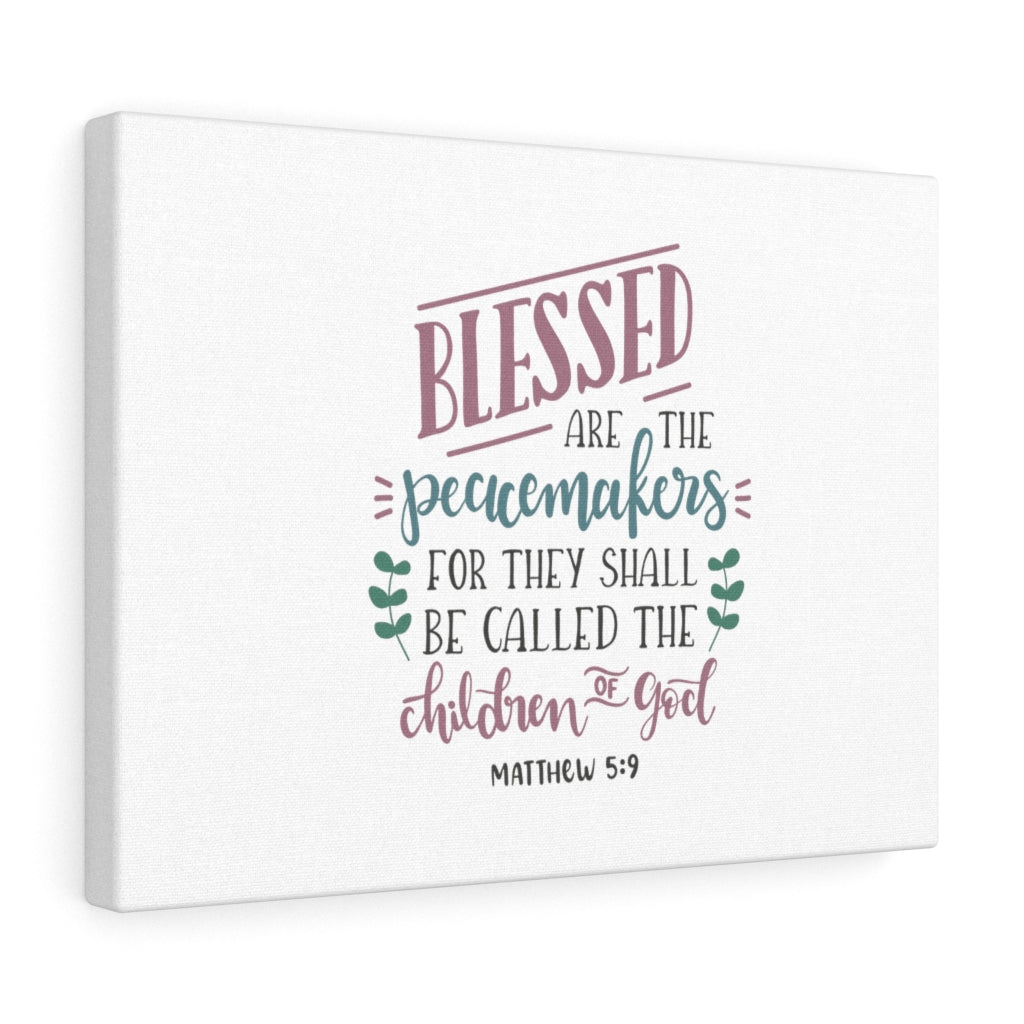 Scripture Walls Children Of God Matthew 5:9 Bible Verse Canvas Christian Wall Art Ready to Hang Unframed-Express Your Love Gifts