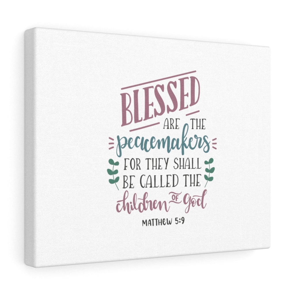 Scripture Walls Children Of God Matthew 5:9 Bible Verse Canvas Christian Wall Art Ready to Hang Unframed-Express Your Love Gifts