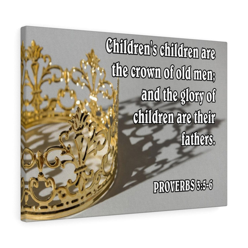 Scripture Walls Children Proverbs 17:6 Bible Verse Canvas Christian Wall Art Ready to Hang Unframed-Express Your Love Gifts
