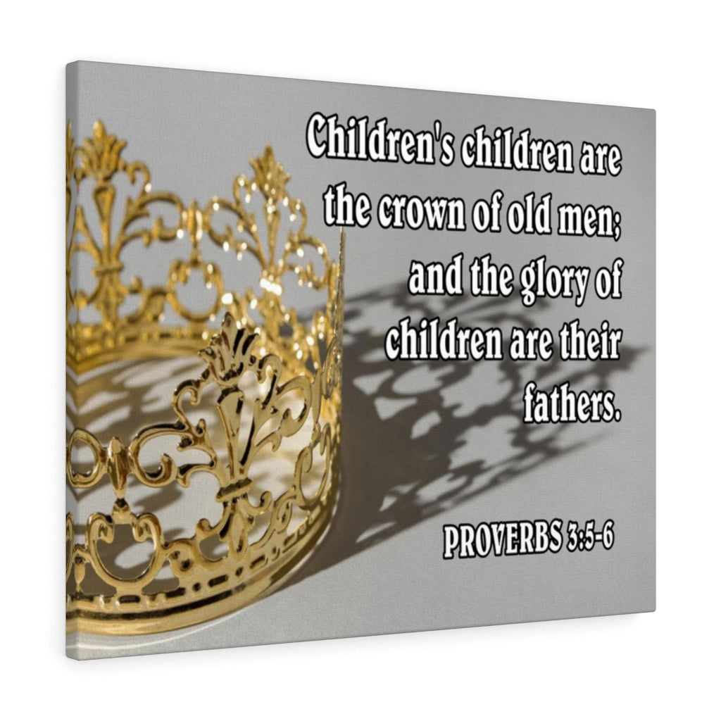 Scripture Walls Children Proverbs 17:6 Bible Verse Canvas Christian Wall Art Ready to Hang Unframed-Express Your Love Gifts
