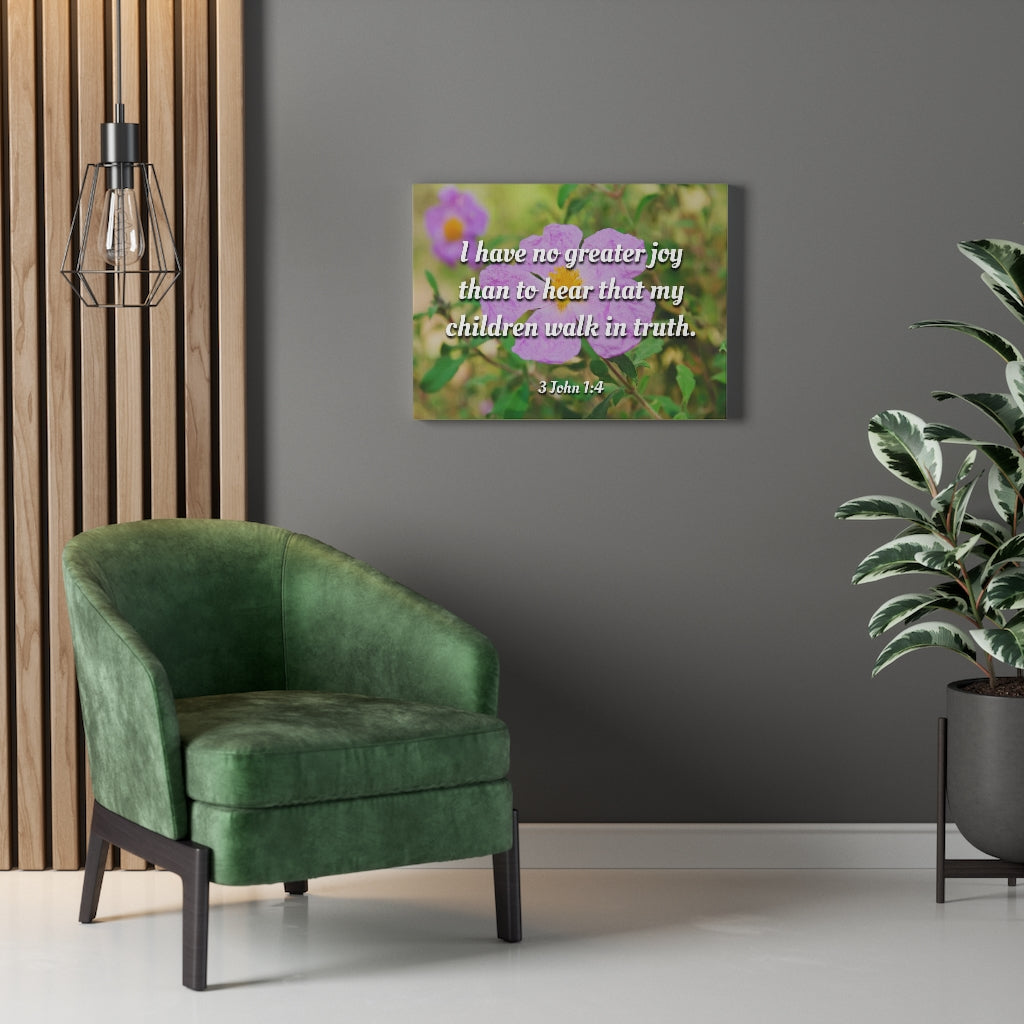 Scripture Walls Children Walk In Truth 3 John 1:4 Bible Verse Canvas Christian Wall Art Ready to Hang Unframed-Express Your Love Gifts