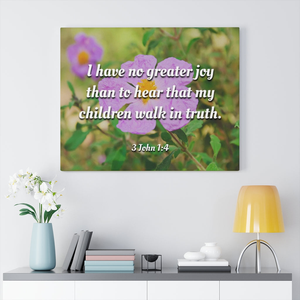 Scripture Walls Children Walk In Truth 3 John 1:4 Bible Verse Canvas Christian Wall Art Ready to Hang Unframed-Express Your Love Gifts
