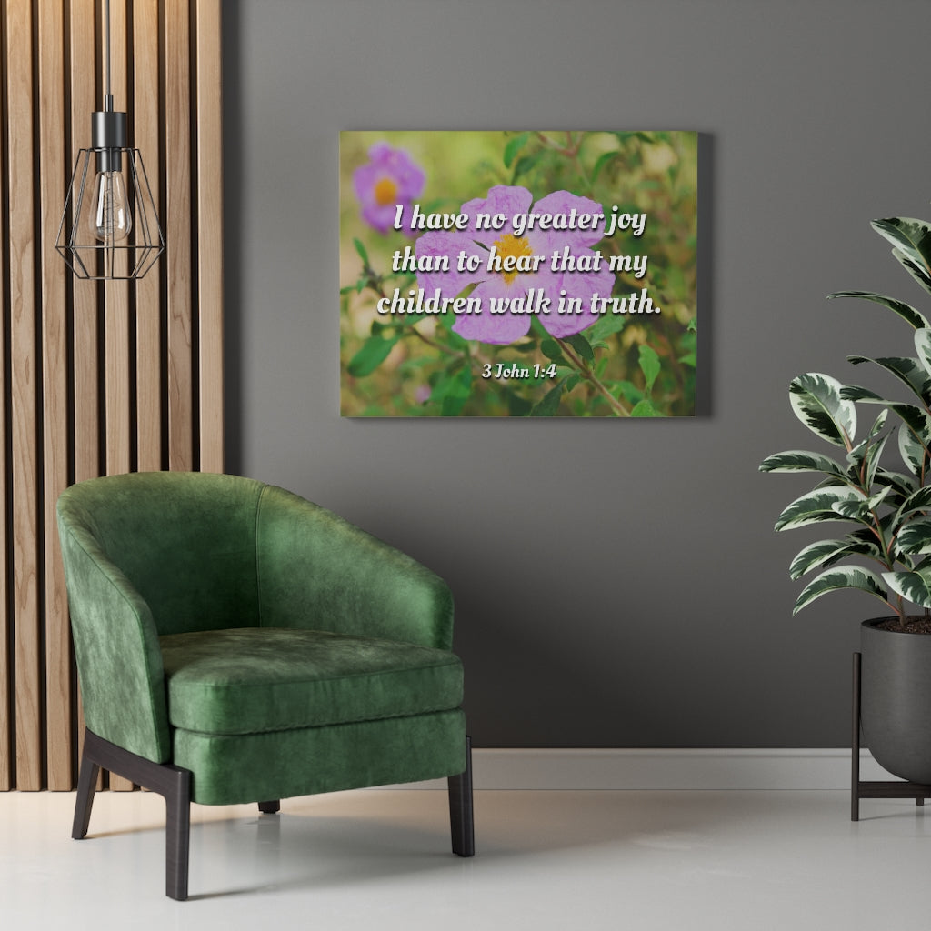 Scripture Walls Children Walk In Truth 3 John 1:4 Bible Verse Canvas Christian Wall Art Ready to Hang Unframed-Express Your Love Gifts