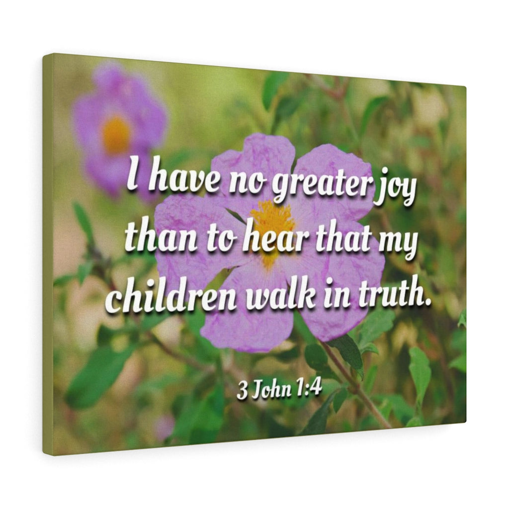 Scripture Walls Children Walk In Truth 3 John 1:4 Bible Verse Canvas Christian Wall Art Ready to Hang Unframed-Express Your Love Gifts