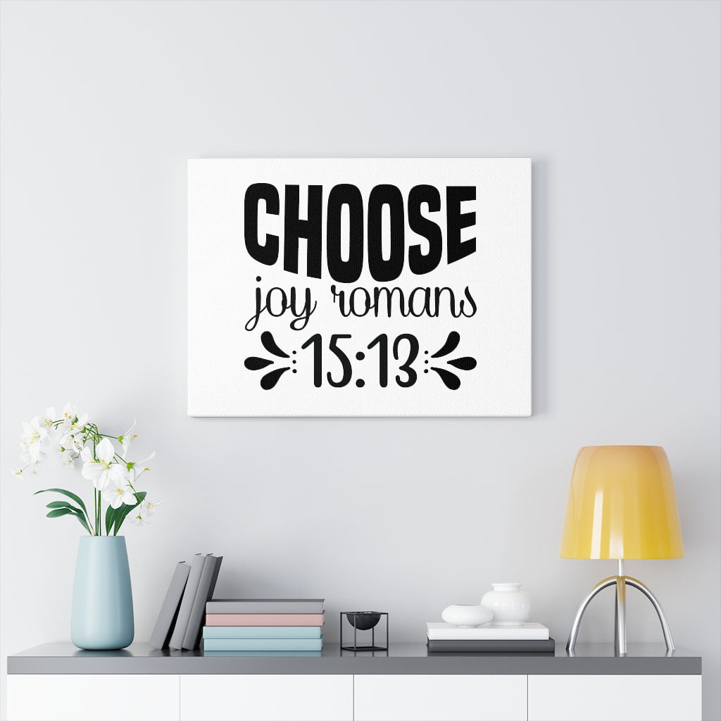 Scripture Walls Choose Joy Dots Romans 15:13 Bible Verse Canvas Christian Wall Art Ready to Hang Unframed-Express Your Love Gifts